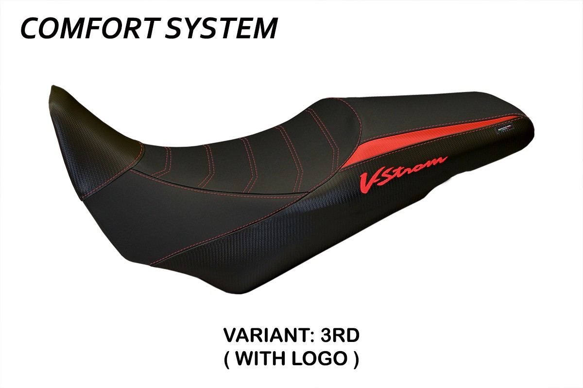 Rivestimento sella TPZ Palermo Comfort Logo rosso Suzuki Vstrom 1000 2014-2019