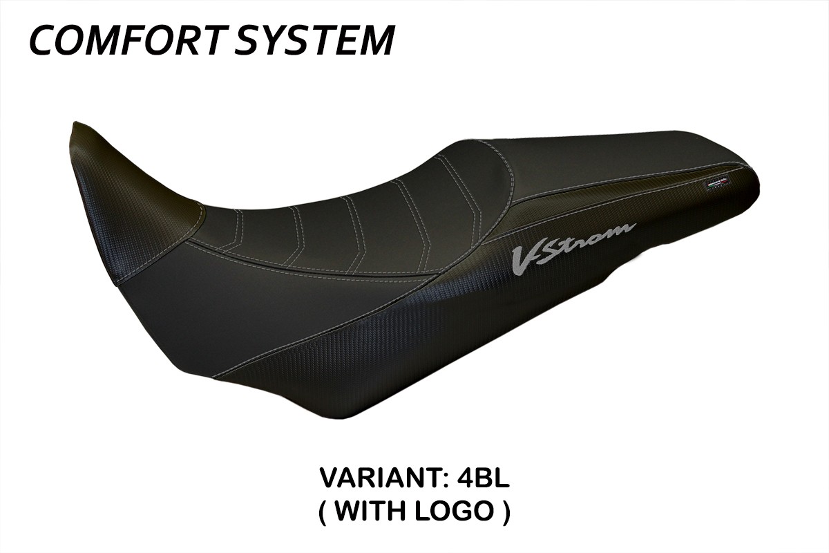 Rivestimento sella TPZ Palermo Comfort Logo nero Suzuki Vstrom 1000 2014-2019