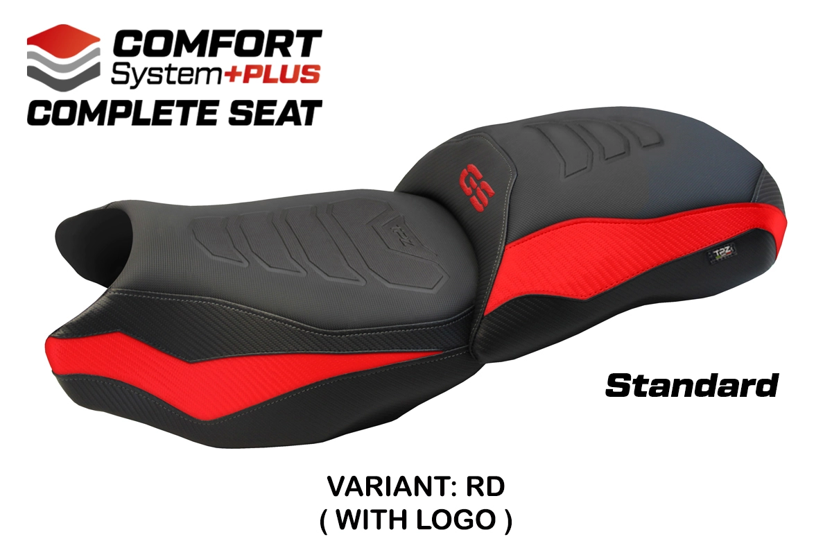 TPZ Mainz Comfort Plus Red Saddle Logo BMW R1200GS 2013-2018
