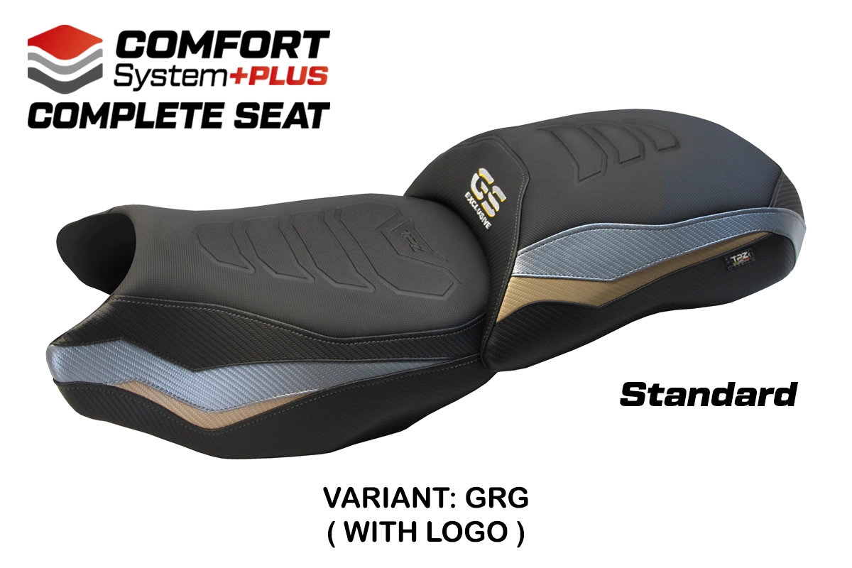 TPZ Paphos Comfort Plus Grey-gold Saddle Logo BMW R1250GS 2019-2023