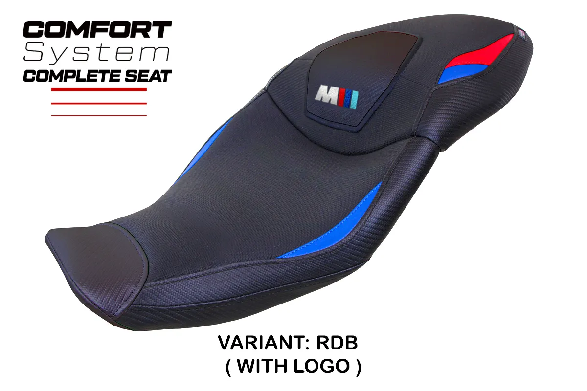 TPZ Rottweil Comfort Red-Blue Saddle M-Logo BMW S1000XR 2020-2023