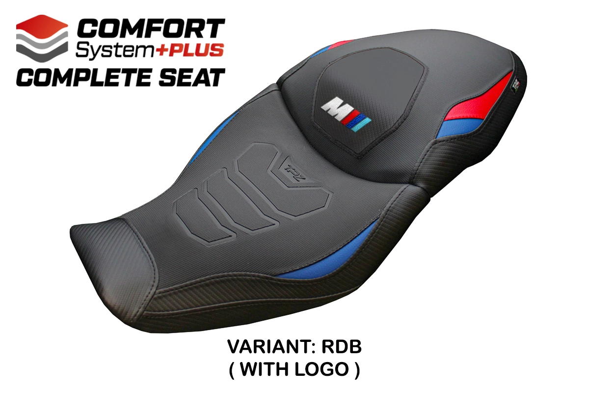 TPZ Rottweil Comfort Plus Red-Blue Saddle M-Logo BMW S1000XR 2020-2023