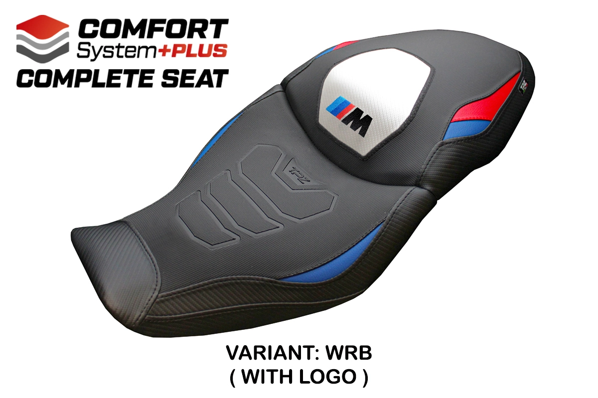 TPZ Rottweil Comfort Plus White-Red-Blue Saddle M-Logo BMW S1000XR 2020-2023