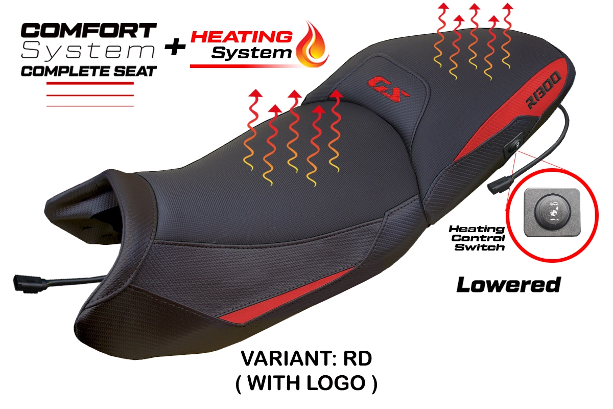 TPZ Dorfen Low Heated Comfort Red Saddle Logo BMW R1300GS 2023-2026