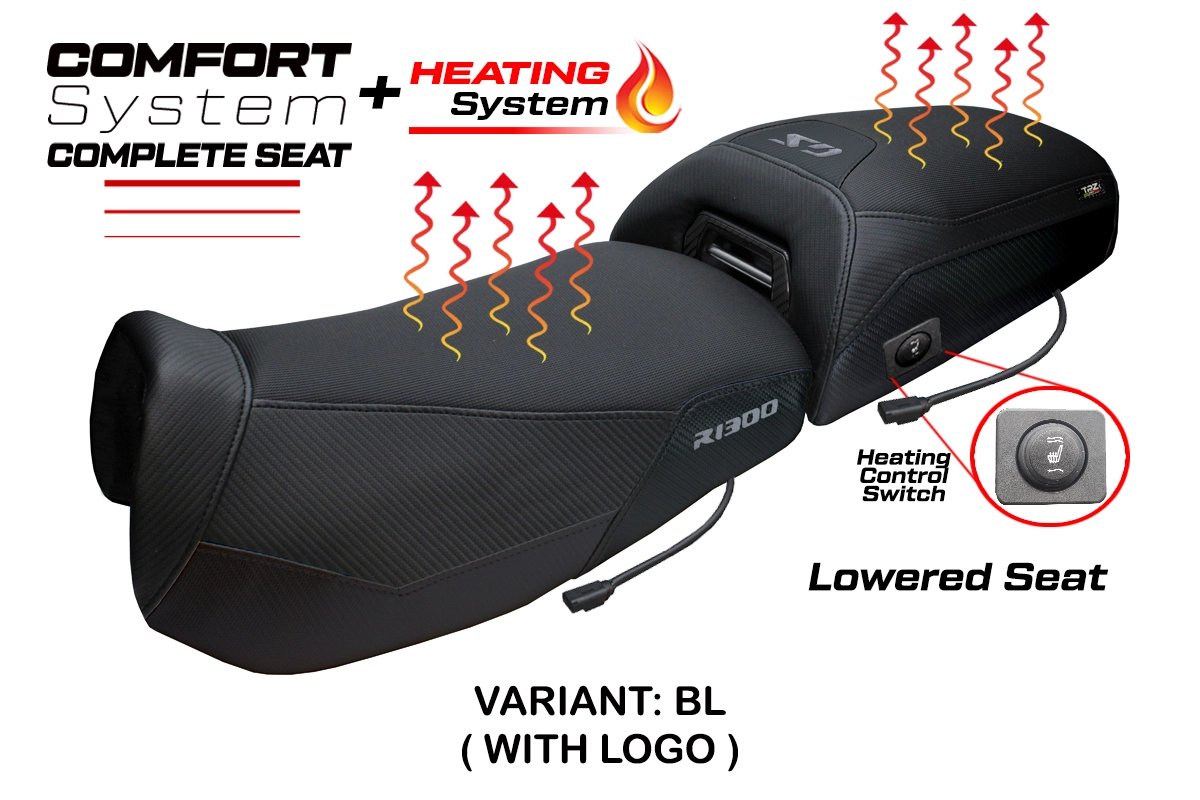 TPZ Aelen Low Heated Comfort Black Saddle Logo BMW R1300GS Adventure 2024-2026