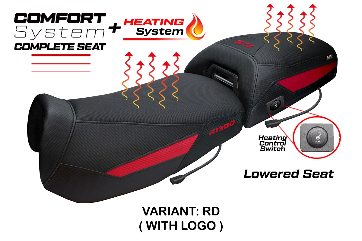 TPZ Aelen Low Heated Comfort Red Saddle Logo BMW R1300GS Adventure 2024-2026