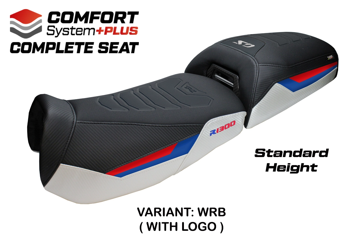 TPZ Saddle BMW R1300GS Adventure 2024-2026 Aalen Comfort Plus White-Red-Blue Logo