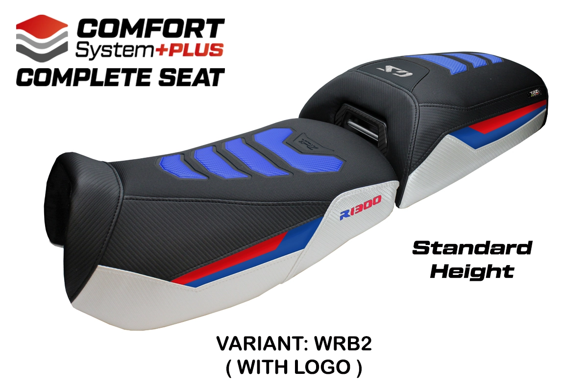 TPZ Saddle BMW R1300GS Adventure 2024-2026 Aalen Comfort Plus Red-Blue-White Logo