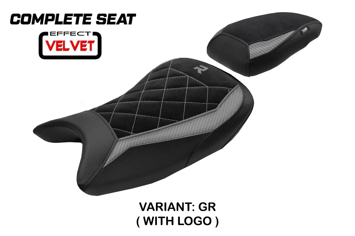 TPZ Saddle BMW S1000R 2021-2026 Bexley Velvet Grey Logo