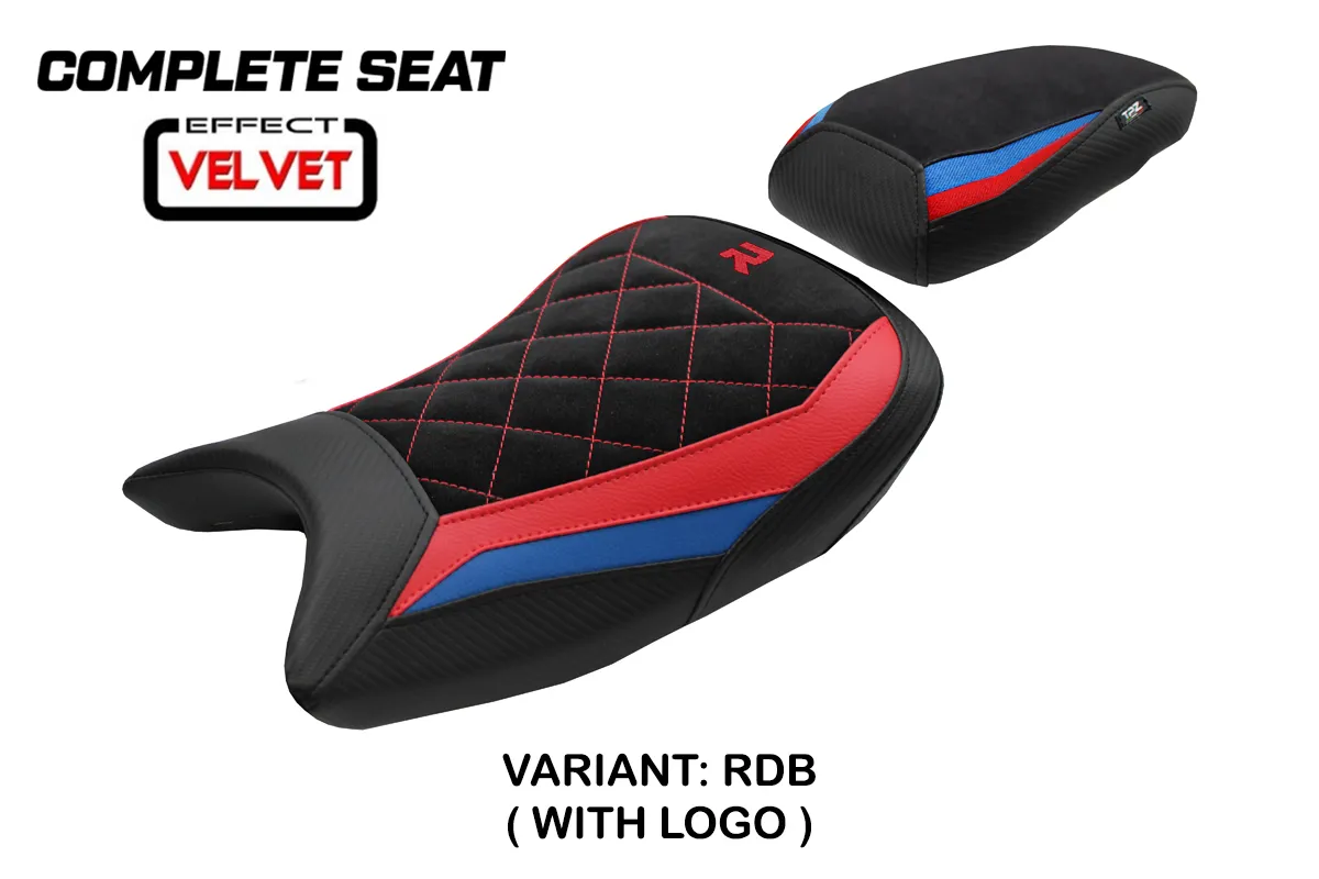TPZ Saddle BMW S1000R 2021-2026 Bexley Velvet Red-Blue Logo