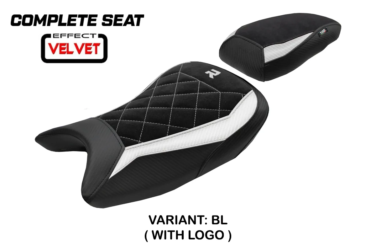 TPZ Saddle BMW S1000R 2021-2026 Bexley Velvet White Logo