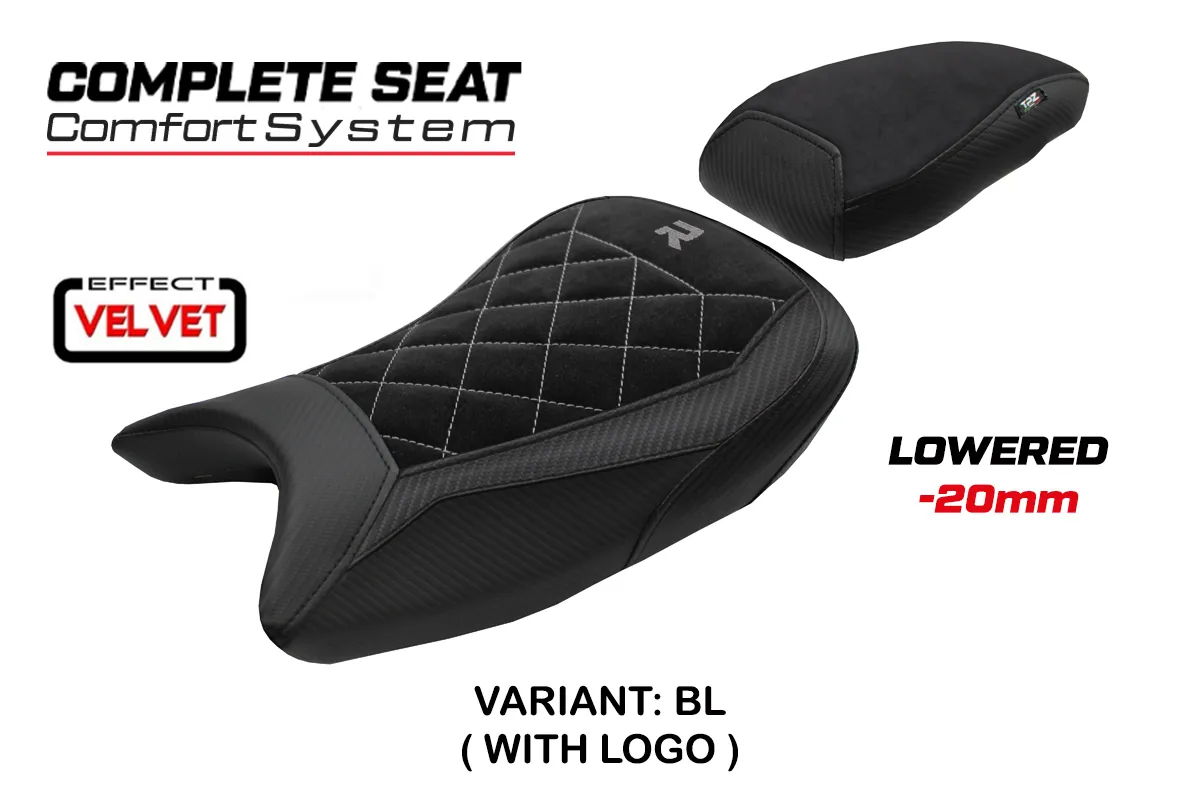 TPZ Bexley Low Velvet Comfort Black Saddle Logo BMW S1000R 2021-2026