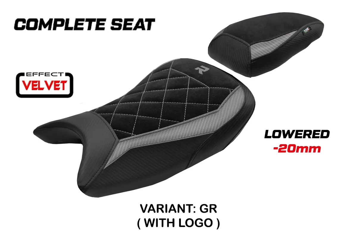 TPZ Bexley Low Velvet Grey Saddle Logo BMW S1000R 2021-2026