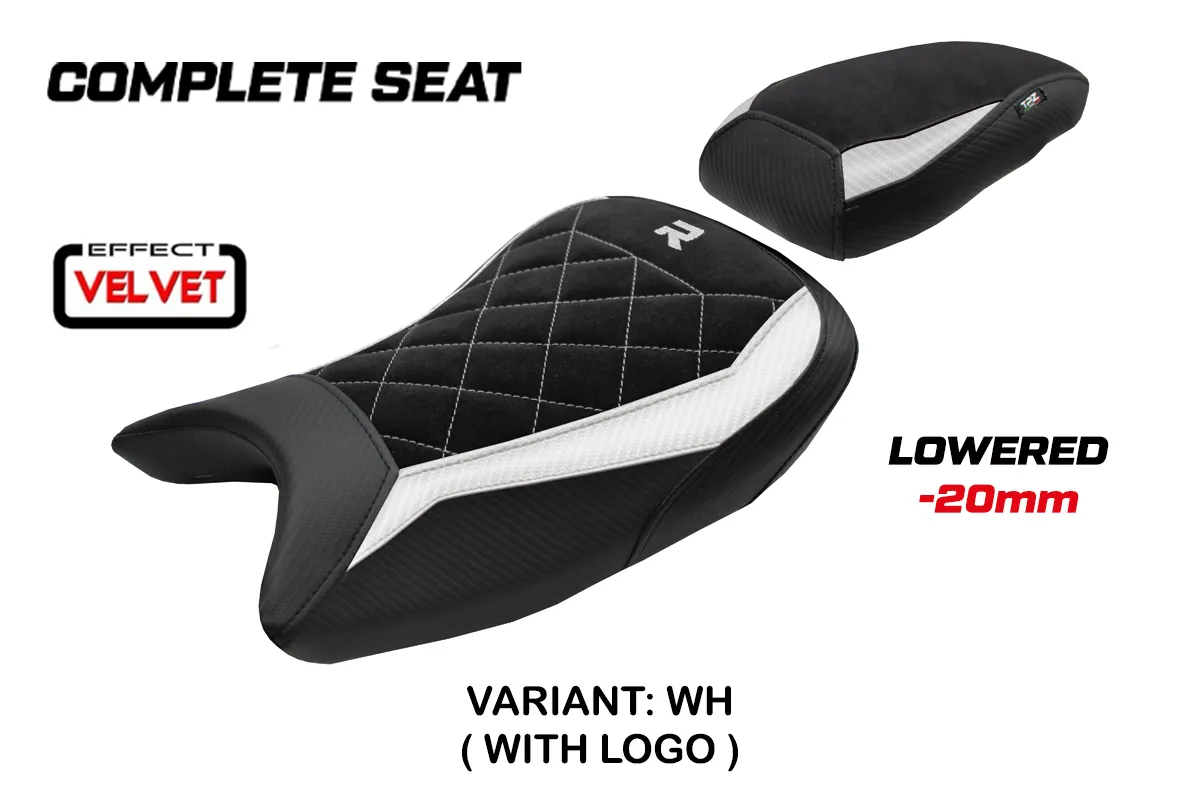 TPZ Bexley Low Velvet White Saddle Logo BMW S1000R 2021-2026