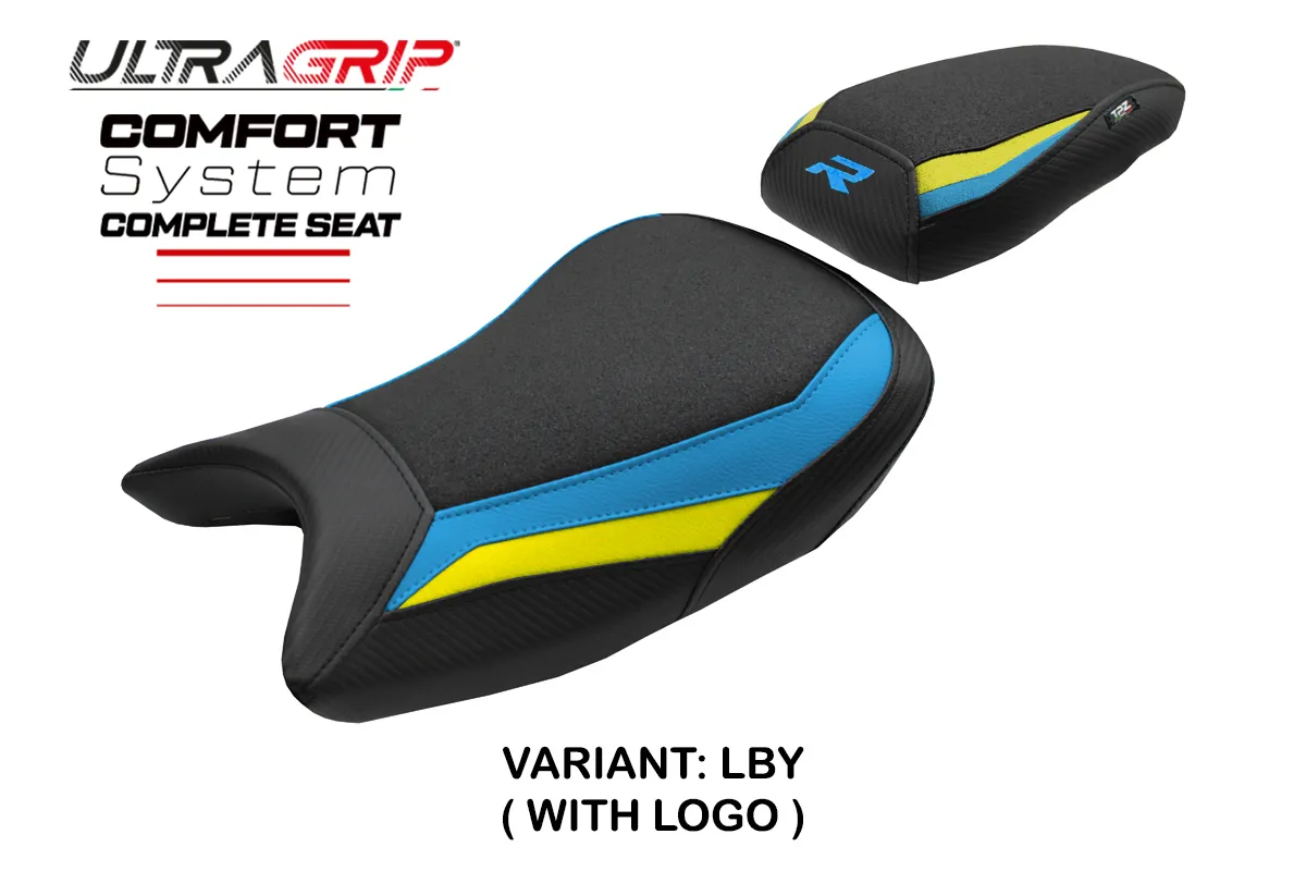 TPZ Saddle BMW S1000R 2021-2026 Bexley Ultragrip Comfort Yellow-Blue Logo