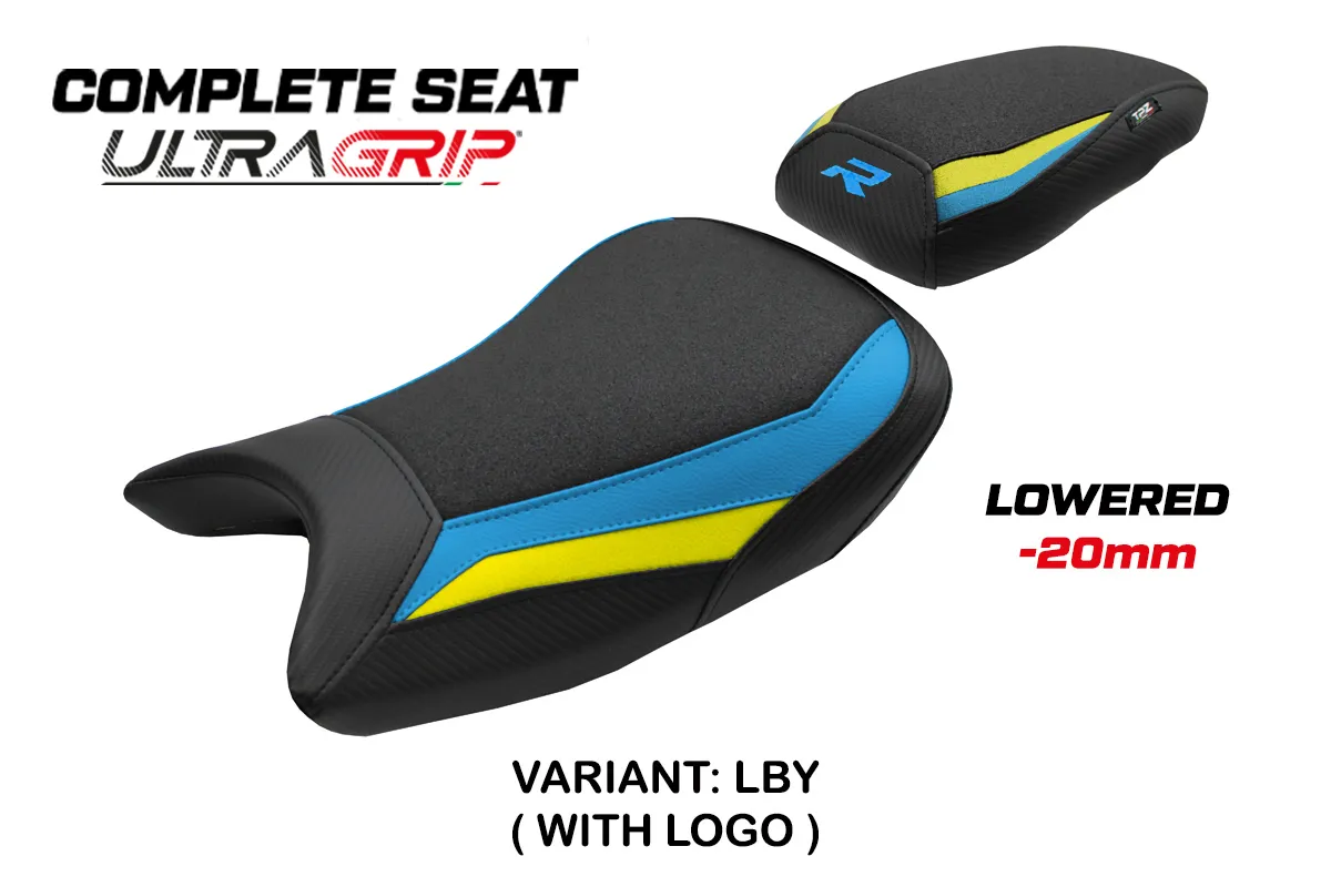 TPZ Bexley Low Ultragrip Yellow-Blue Saddle Logo BMW S1000R 2021-2026