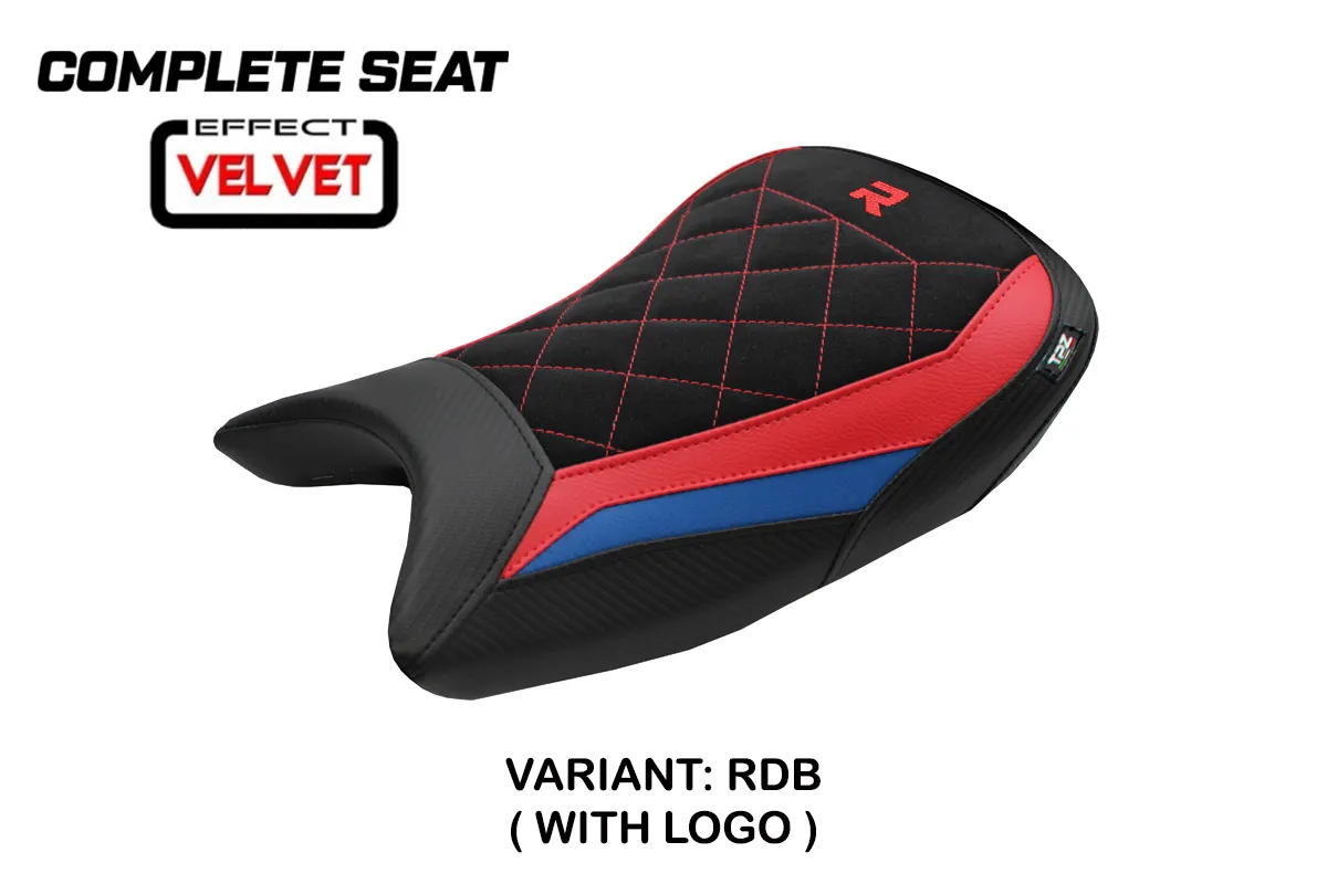 TPZ Bexley Velvet Red-Blue Saddle Logo BMW S1000R 2021-2026