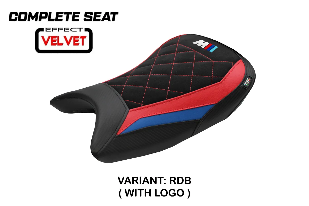 TPZ Bexley Velvet Red-Blue Saddle M-Logo BMW S1000R 2021-2026