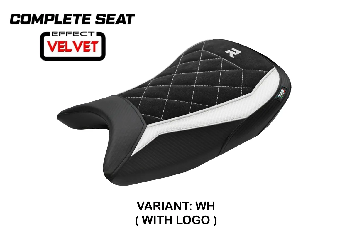 TPZ Bexley Velvet White Saddle Logo BMW S1000R 2021-2026