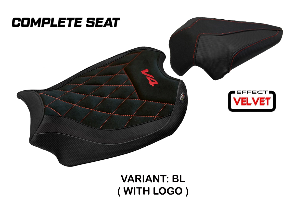 Sella TPZ Ducati Panigale V4 2018-2024 Gorizia Seat Nero Logo