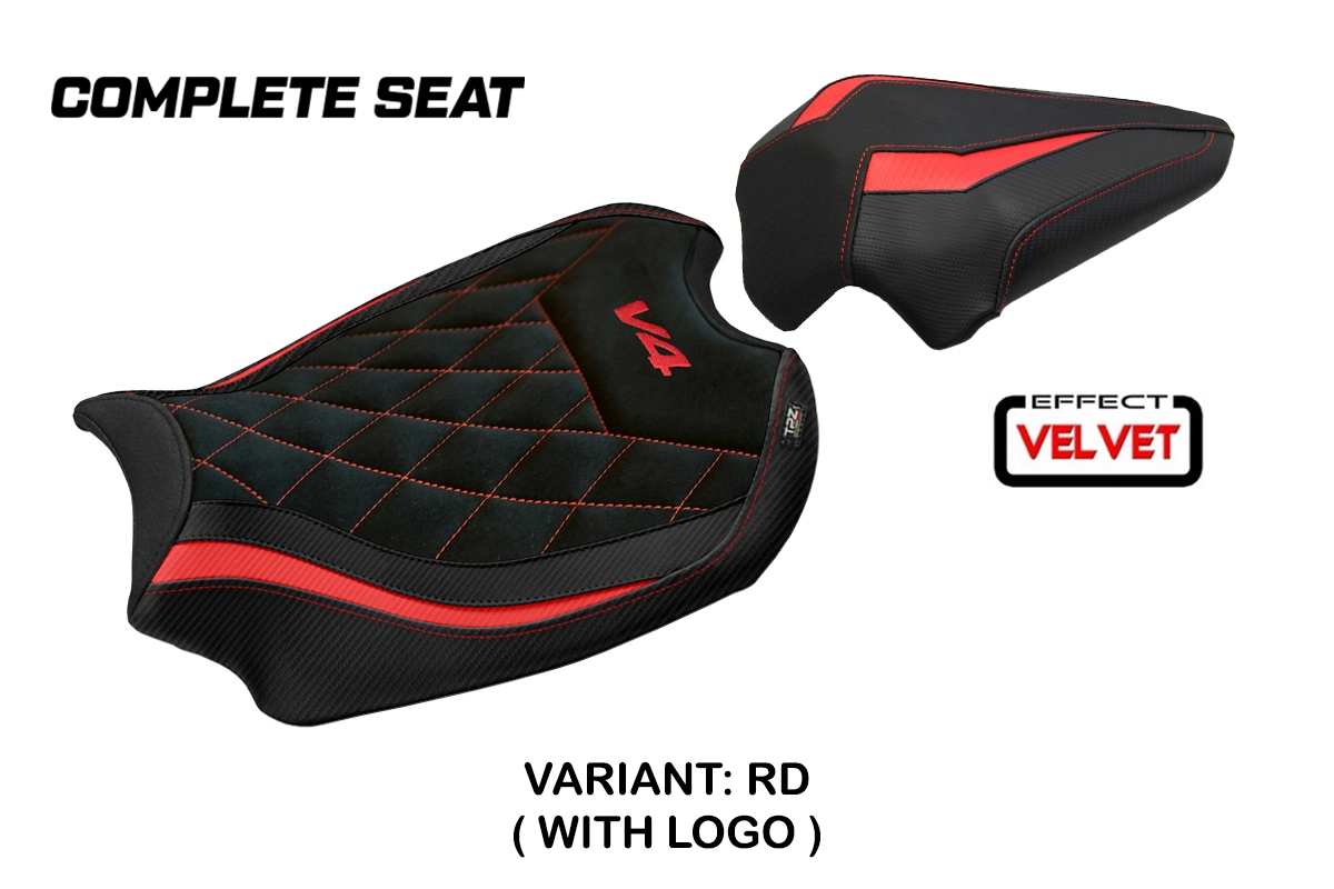 Sella TPZ Ducati Panigale V4 2018-2024 Gorizia Seat Rosso Logo
