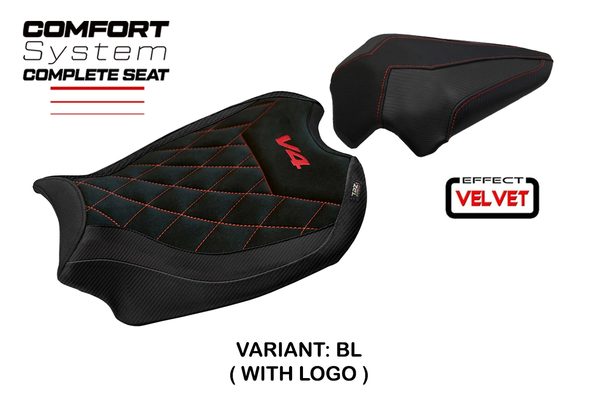 Sella TPZ Ducati Panigale V4 2018-2024 Gorizia Comfort Nero Logo