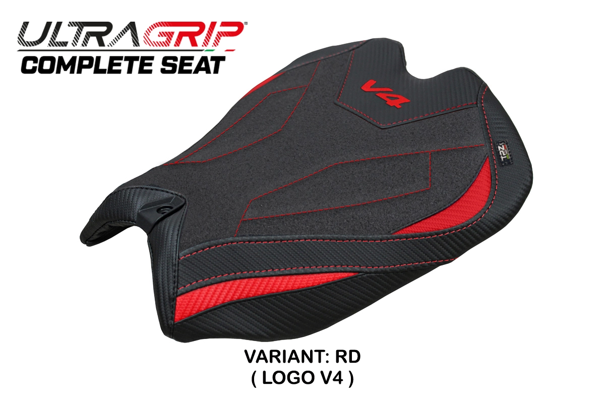 TPZ Pavia Ultragrip Red Saddle Ducati Panigale V4 2025-2026