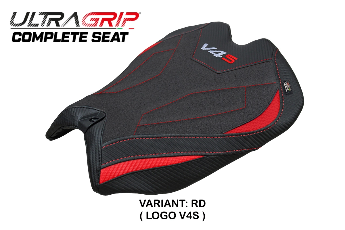 TPZ Pavia Ultragrip Red Saddle Ducati Panigale V4S 2025-2026