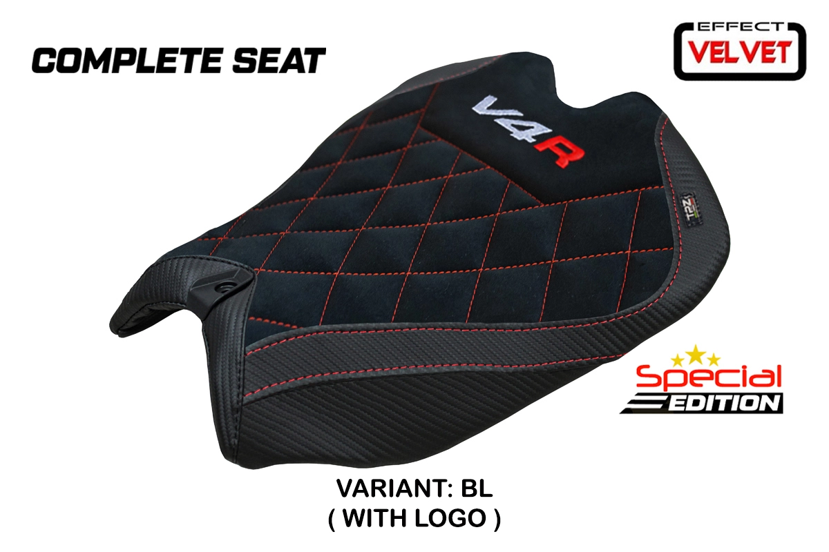 TPZ Pavia Velvet Special Edition Black Saddle Ducati Panigale V4R 2025-2026