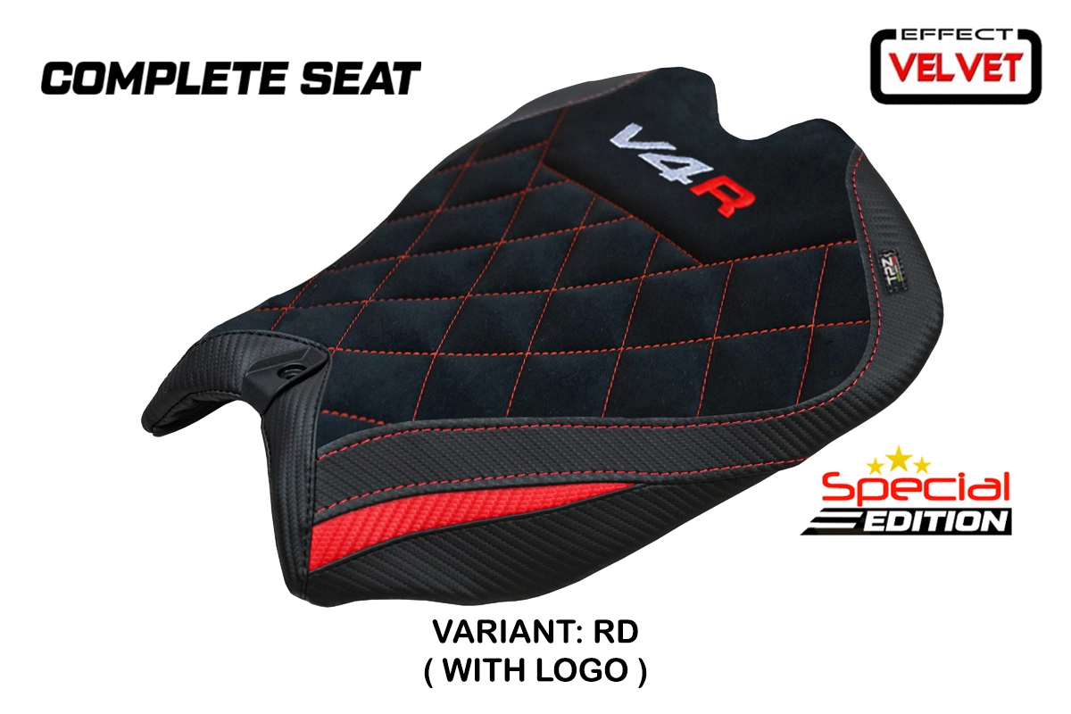 TPZ Pavia Velvet Special Edition Red Saddle Ducati Panigale V4R 2025-2026