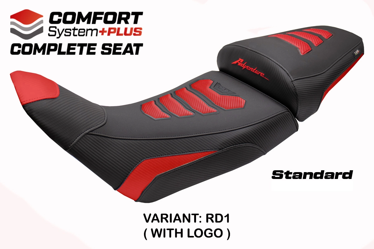 TPZ Asmara Comfort Plus Red Saddle Logo Honda Africa Twin 1100/ADVS 2020-2026