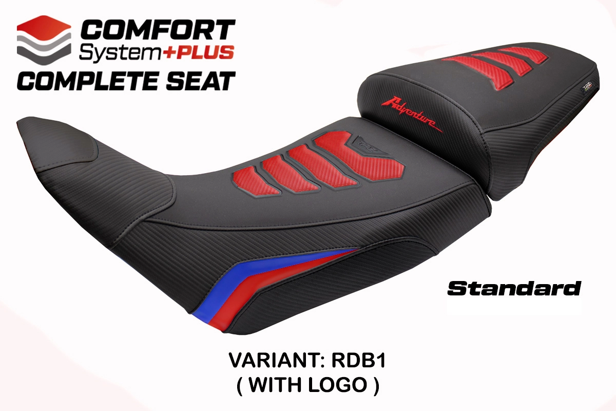 TPZ Saddle Honda Africa Twin 1100/ADVS 2020-2026 Asmara Comfort Plus Blue-Red Logo