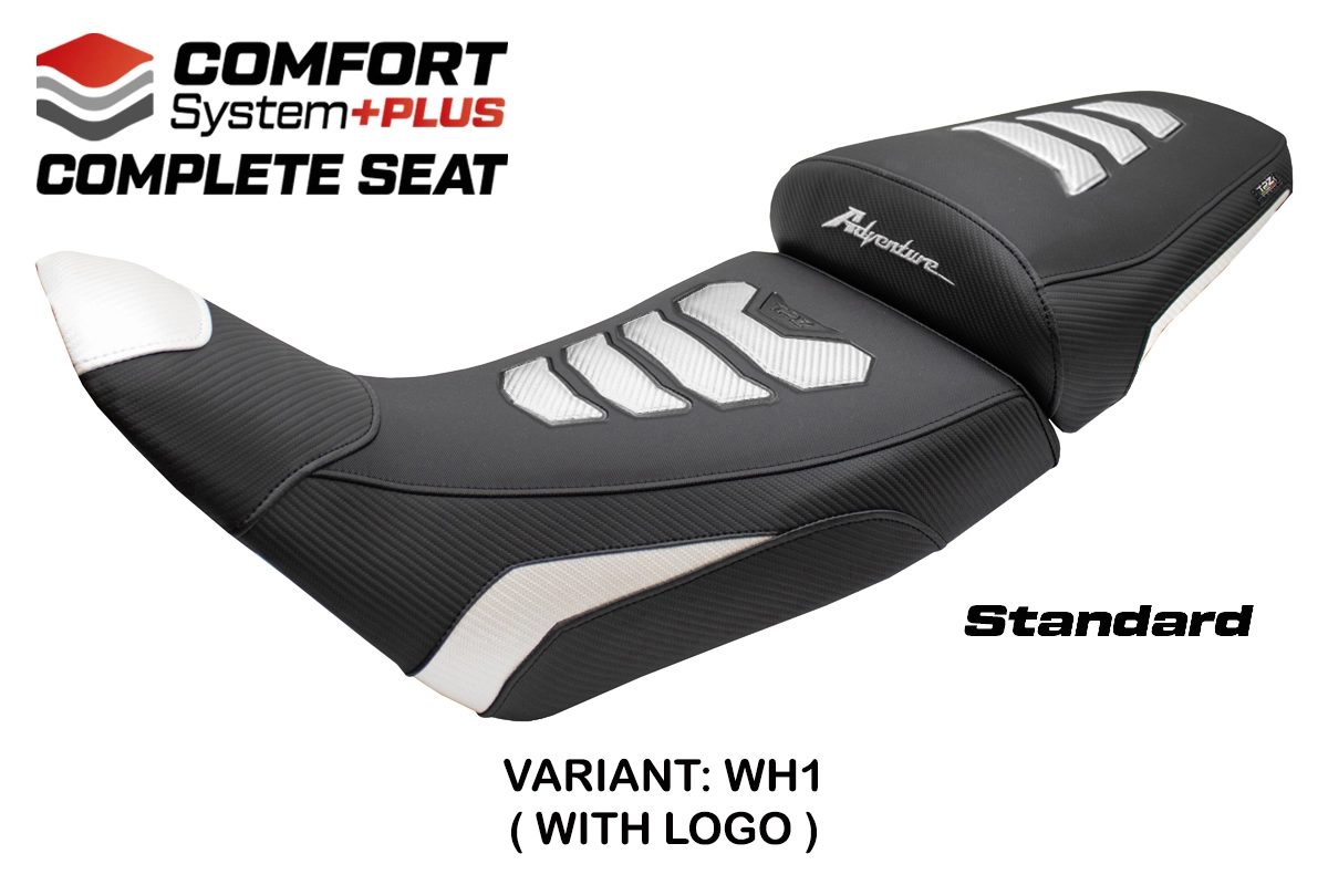 TPZ Asmara Comfort Plus White Saddle Logo Honda Africa Twin 1100/ADVS 2020-2026