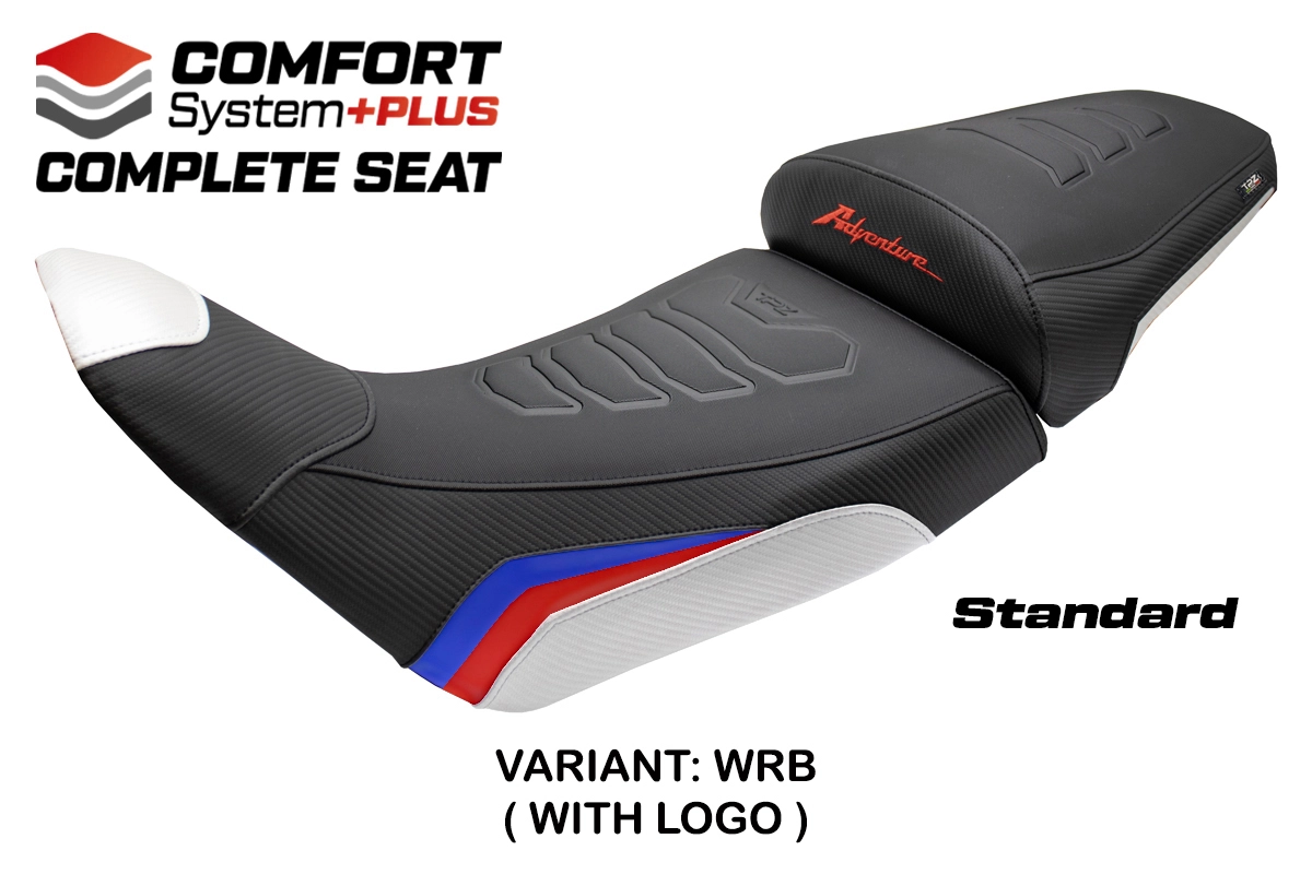 TPZ Saddle Honda Africa Twin 1100/ADVS 2020-2026 Asmara Comfort Plus White-Red-Blue Logo