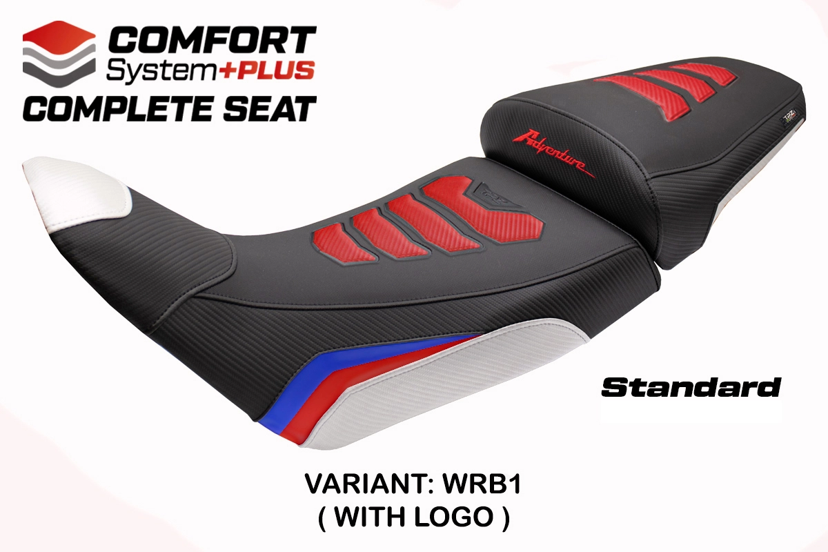 TPZ Saddle Honda Africa Twin 1100/ADVS 2020-2026 Asmara Comfort Plus Red-Blue-White Logo