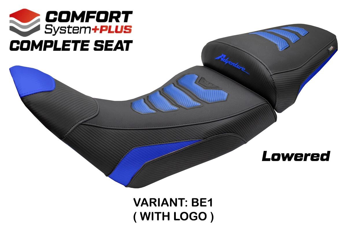 TPZ Asmara Low Comfort Plus Blue Saddle Logo Honda Africa Twin 1100/ADVS 2020-2026