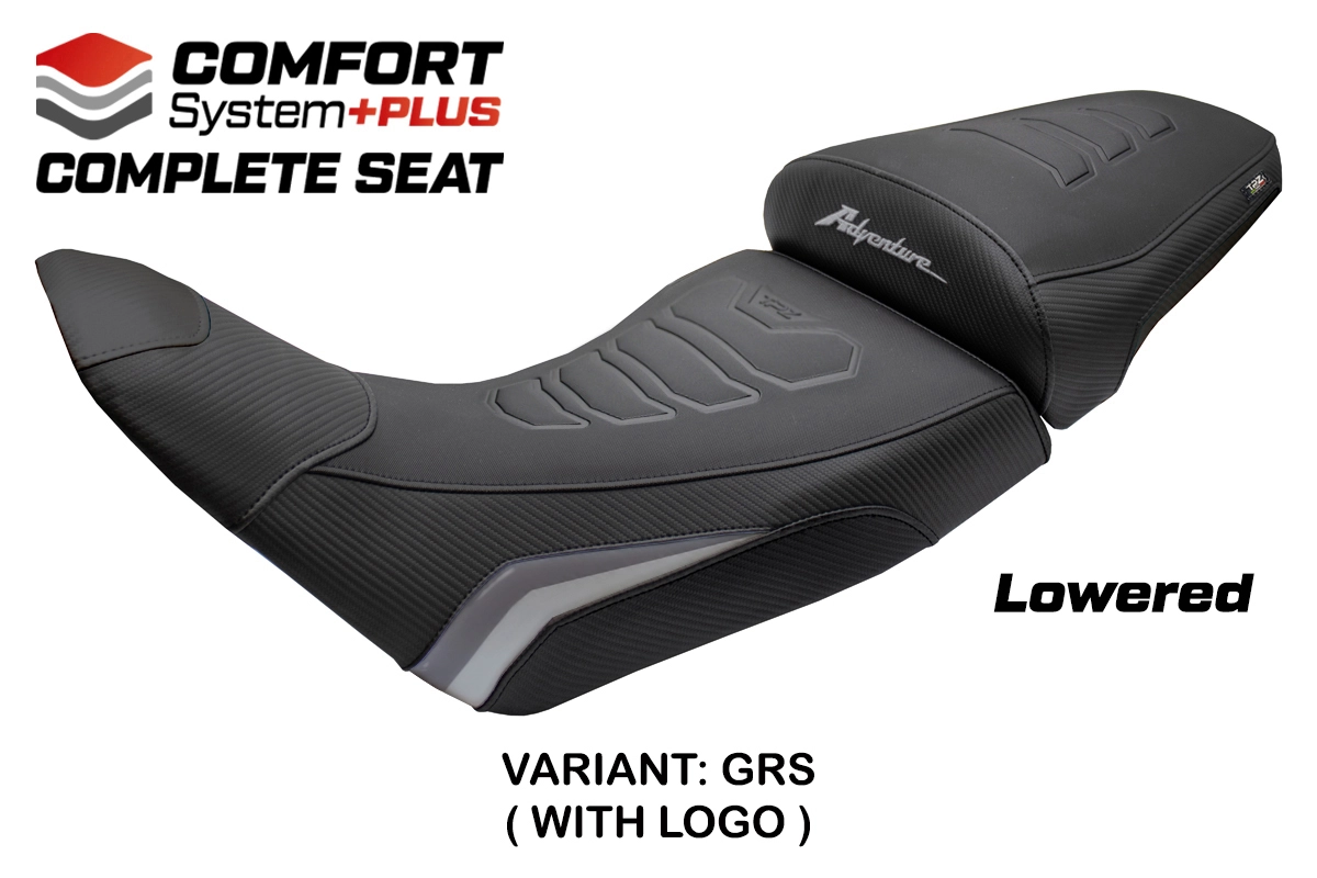 TPZ Saddle Honda Africa Twin 1100/ADVS 2020-2026 Asmara Low Comfort Plus Grey-Silver Logo