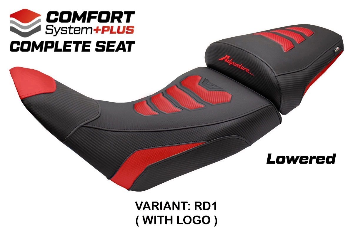 TPZ Asmara Low Comfort Plus Red Saddle Logo Honda Africa Twin 1100/ADVS 2020-2026