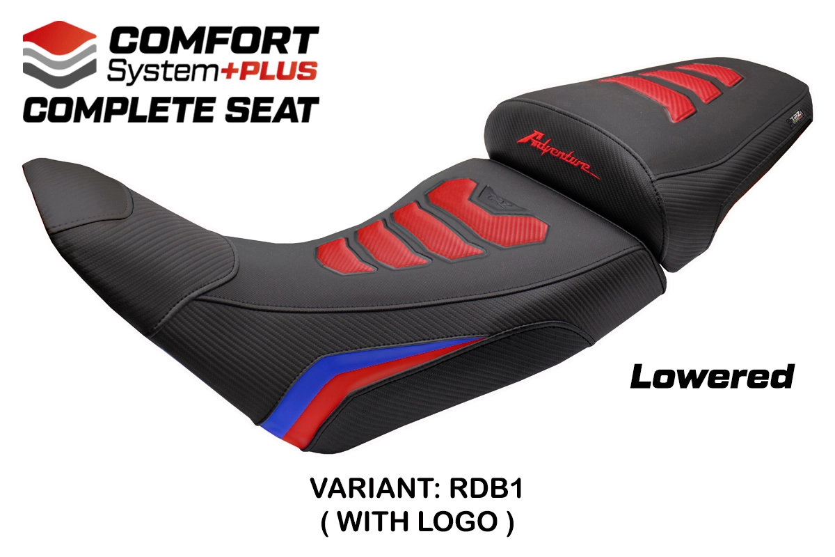 TPZ Saddle Honda Africa Twin 1100/ADVS 2020-2026 Asmara Low Comfort Plus Blue-Red Logo