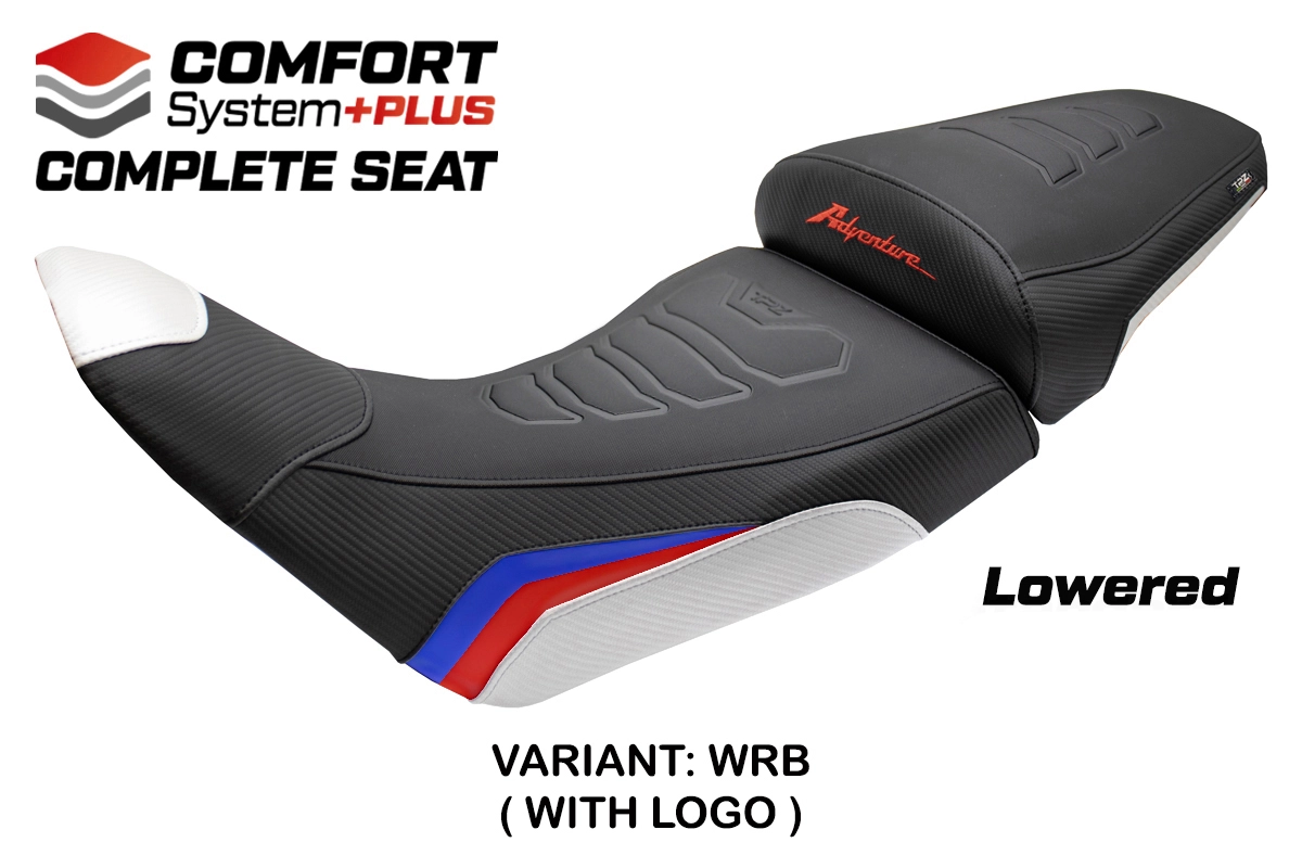 TPZ Saddle Honda Africa Twin 1100/ADVS 2020-2026 Asmara Low Comfort Plus White-Red-Blue Logo