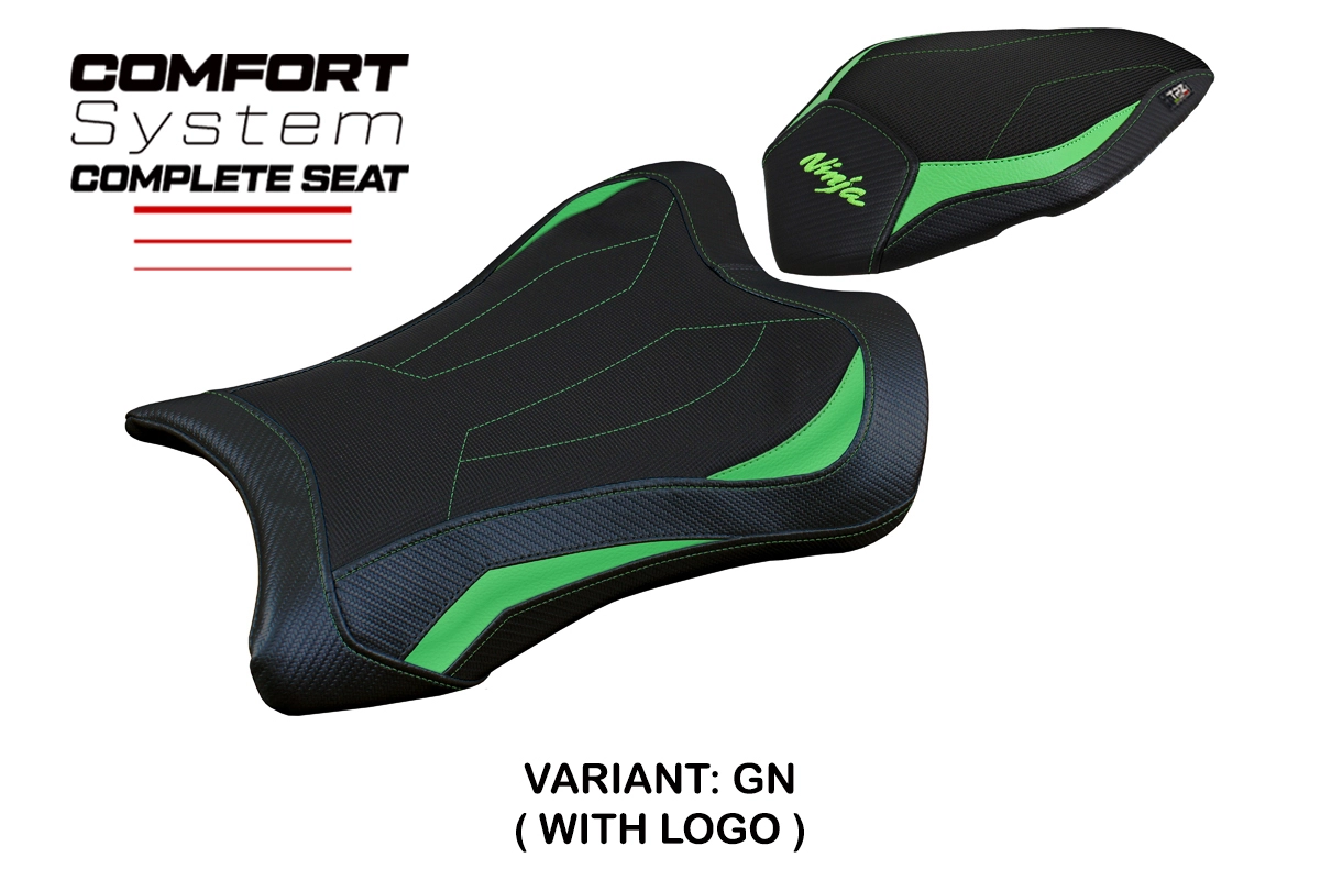 TPZ Gohan Comfort green Saddle Logo Kawasaki Ninja ZX10R 2021-2026