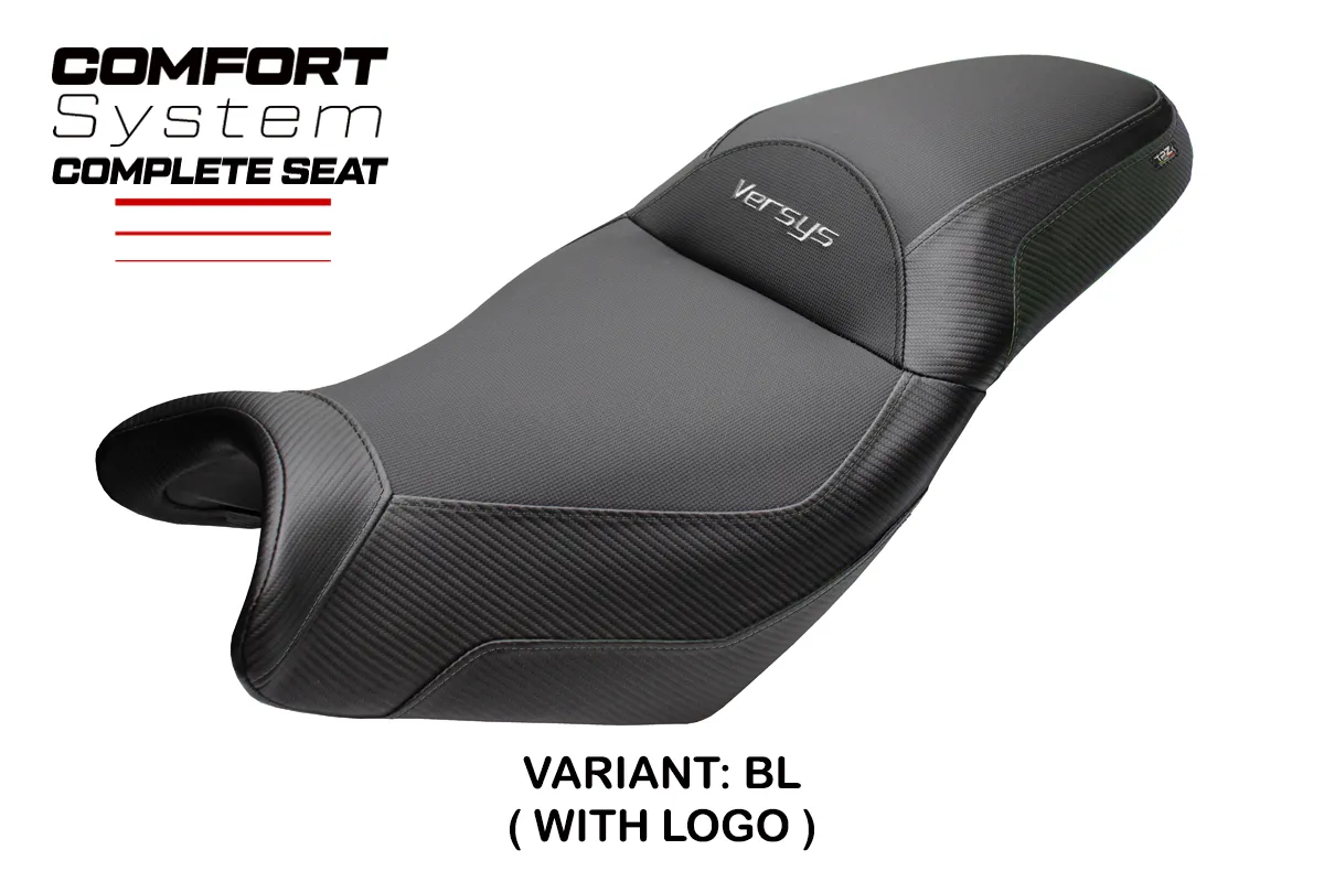 TPZ Gojo Comfort Black Saddle Logo Kawasaki Versys 650 2007-2026
