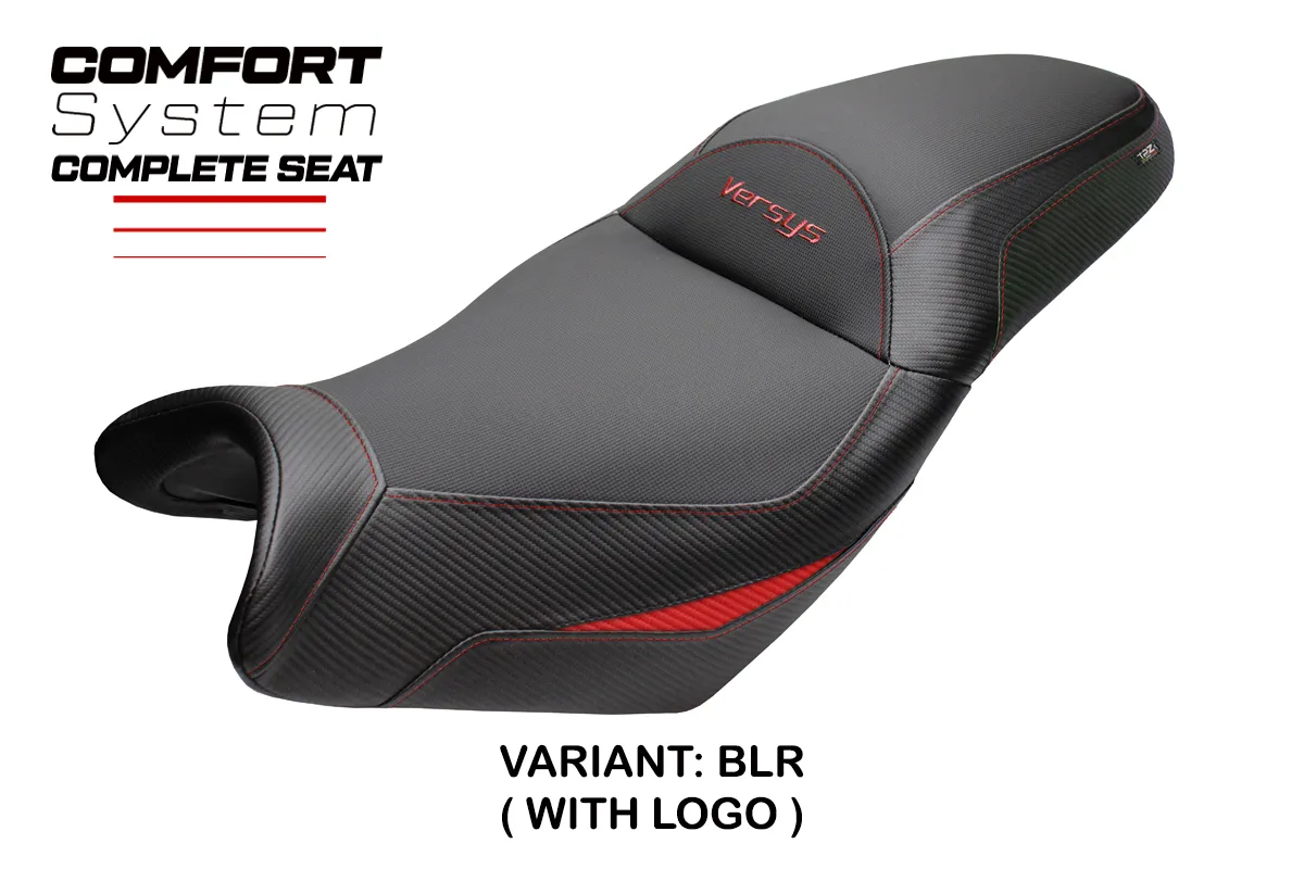TPZ Gojo Comfort Black-Red Saddle Logo Kawasaki Versys 650 2007-2026