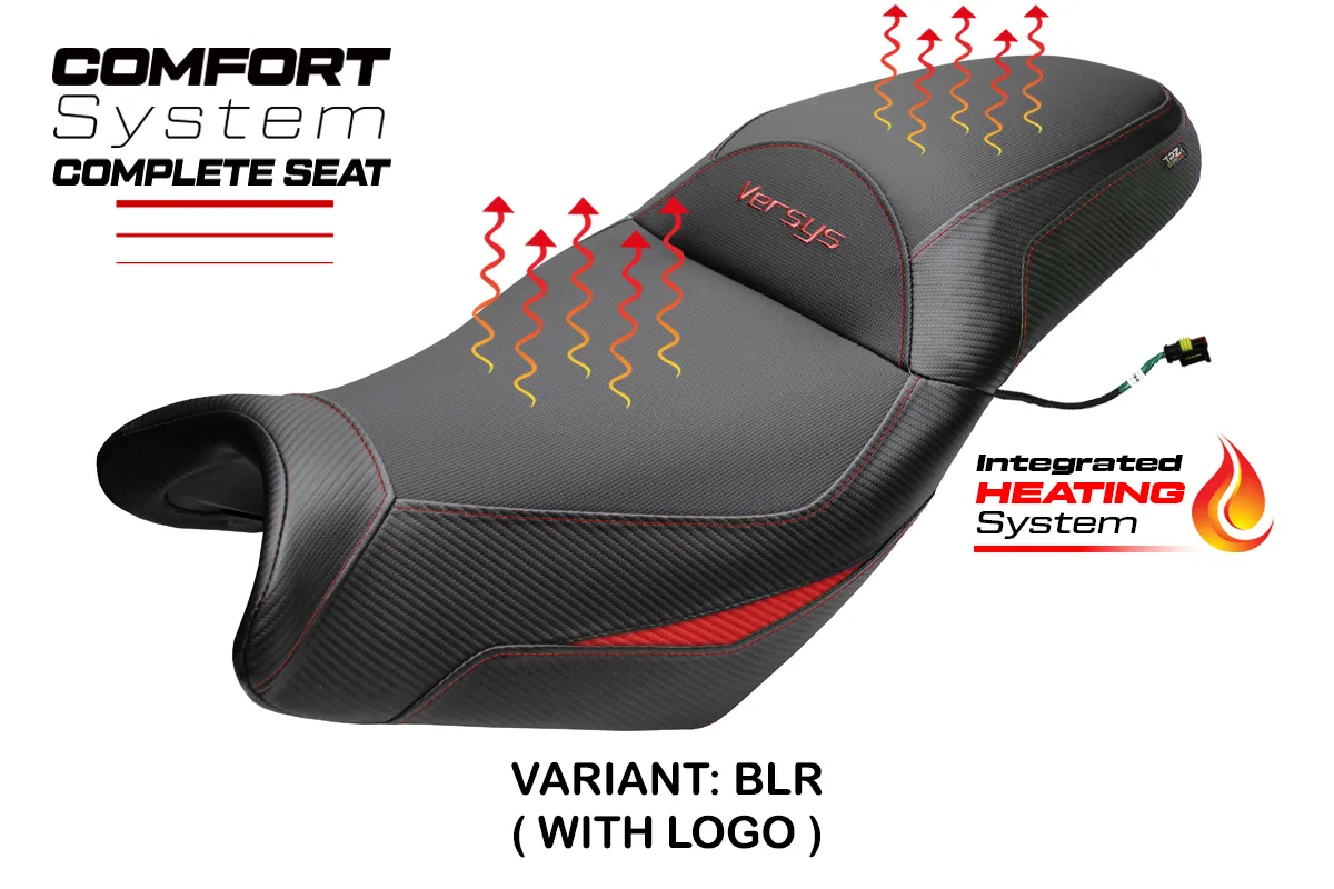 Sella Riscaldata TPZ Gojo Comfort Nero-Rosso Logo Kawasaki Versys 650 2007-2026