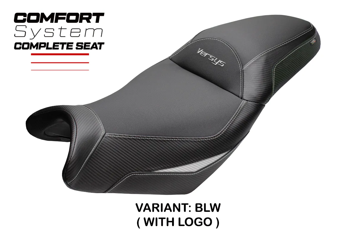 TPZ Gojo Comfort Black-White Saddle Logo Kawasaki Versys 650 2007-2026