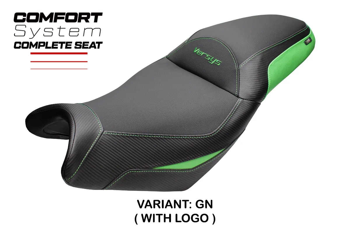 TPZ Gojo Comfort green Saddle Logo Kawasaki Versys 650 2007-2026