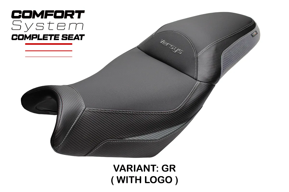 TPZ Gojo Comfort Grey Saddle Logo Kawasaki Versys 650 2007-2026