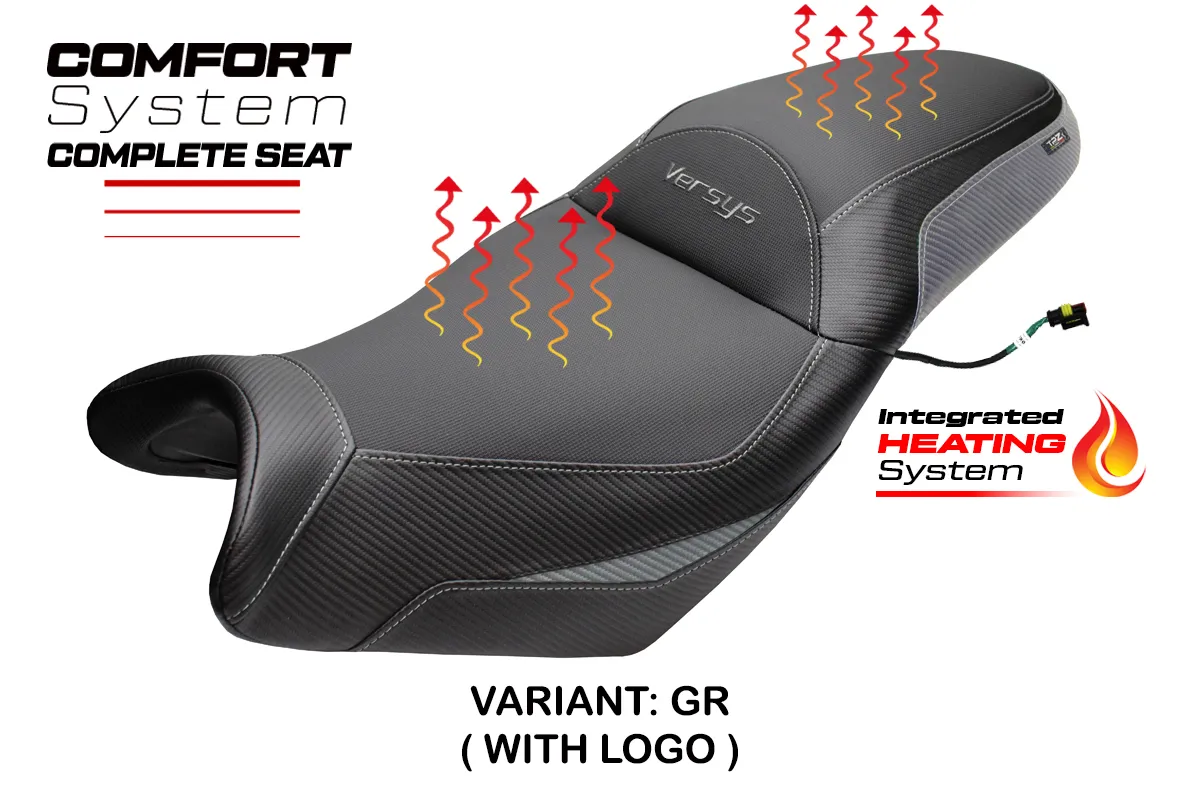 Sella Riscaldata TPZ Gojo Comfort Grigio Logo Kawasaki Versys 650 2007-2026