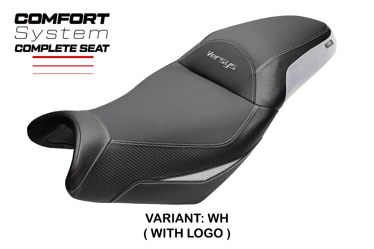 TPZ Gojo Comfort White Saddle Logo Kawasaki Versys 650 2007-2026