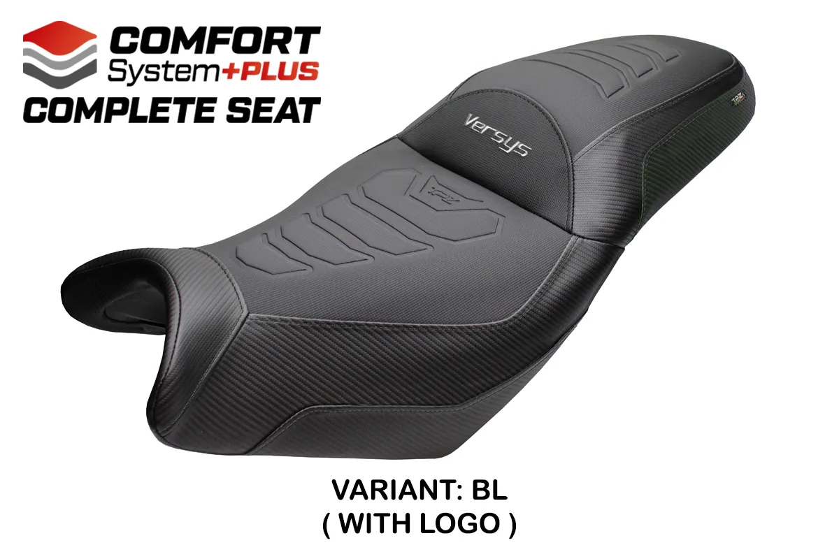 TPZ Gojo Comfort Plus Black Saddle Logo Kawasaki Versys 650 2007-2026